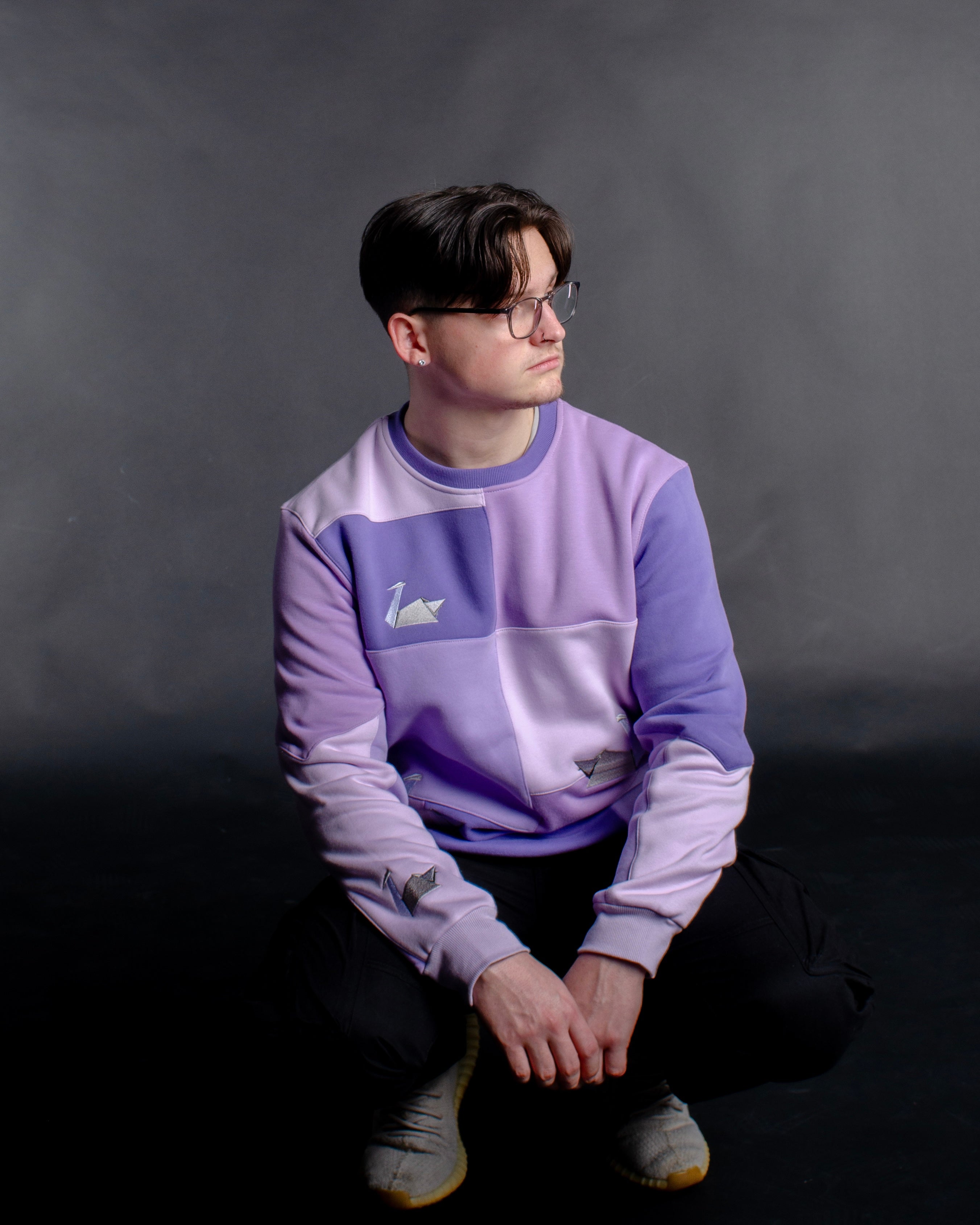 Beckline Lilac Patchwork Crewneck